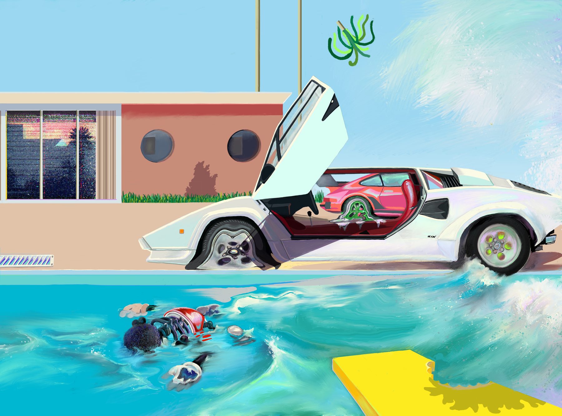 Tragische Dekadenz, digitale Malerei von Mamadou Sow, 2021